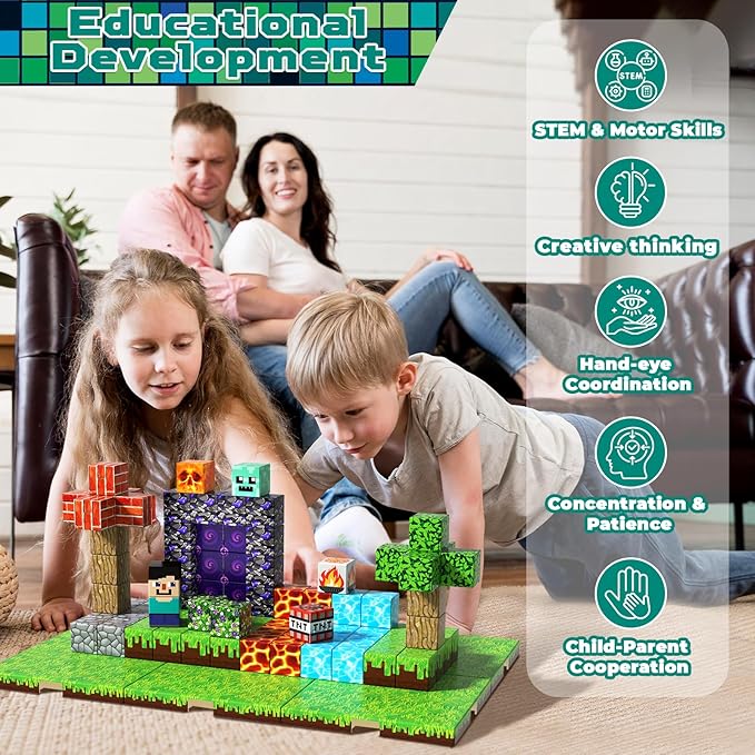 150PCS Magnetic Blocks with 6 Baseplate - Image 6
