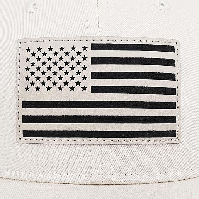 American Flag Trucker Hat - Snapback Hats for Men Women Baseball Cap - Breathable Mesh & Adjustable Fit for Casual Wear