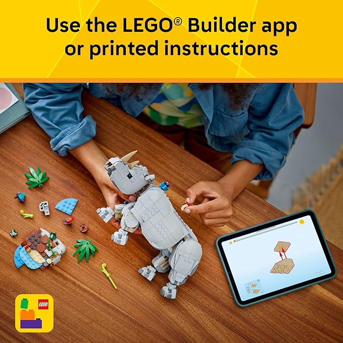LEGO Creator 3 in 1 Wild Animals: Majestic Rhino - Image 7