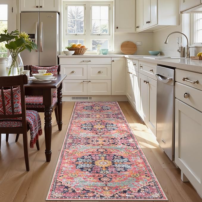 Lahome Boho 2'8"x10' Washable Hallway Kitchen Runner Rugs - Image 2