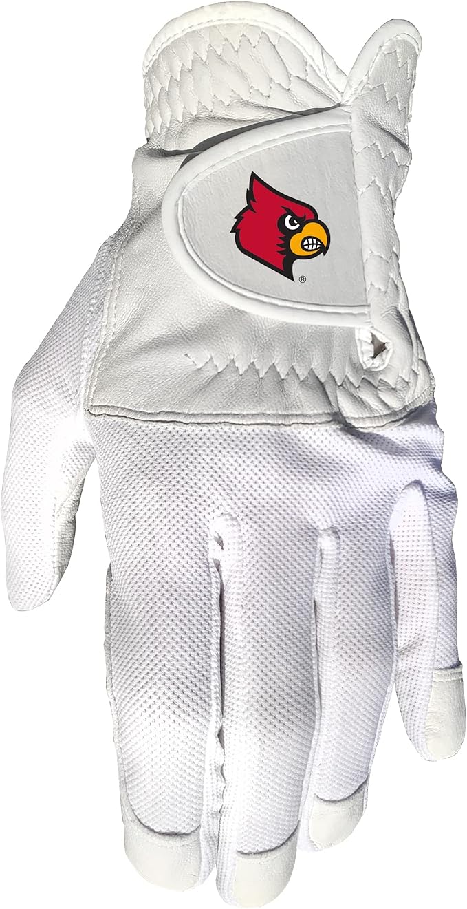 Team Golf NCAA Men's Left Hand Golf Glove, For Right Handed Players, One Size, Includes Removable Double-Sided Magnetic Ball Marker
