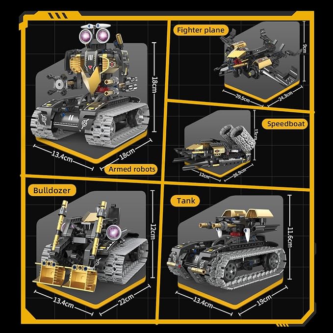 5 In1 Robot Toy for Kids Building Kit, Steam Rc Robot Building Toys for Kids - Image 6