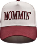 Women’s Mommin Trucker Hat – Vintage Two-Tone Ponytail Baseball Cap, Embroidered Adjustable Hat, Great Gift for Mom & Women