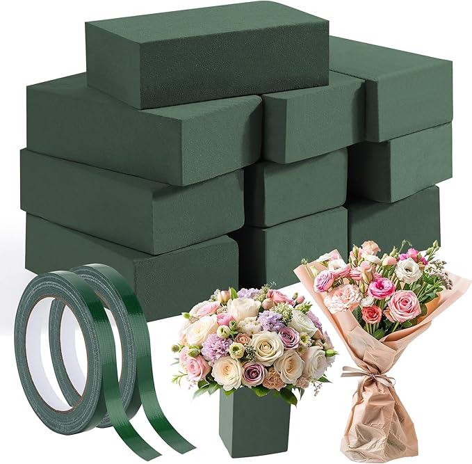 MAPVOLUT 10 Pcs Green Floral Foam Blocks - 12mm x 65.62ft - Image 8