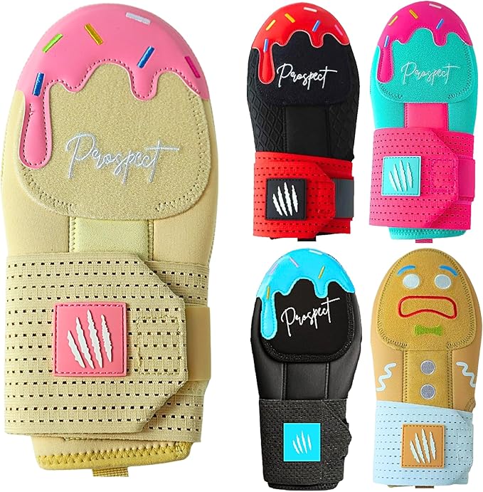 Baseball Sliding Mitt - Youth and Adult Sizes - Drippy Accessory Gingerbread Man, Ice Cream, Miami Color, Left & Right Hands, Hand and Wrist Protection