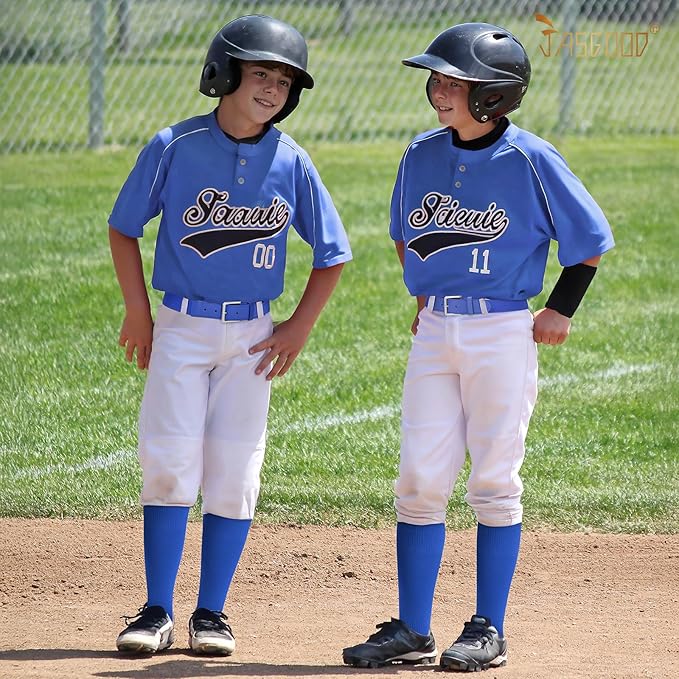 Baseball Socks and Belt for Youth Adult Softball Socks Combo Elastic Waist Belt for Men Kids Boys Girls Women JASGOOD
