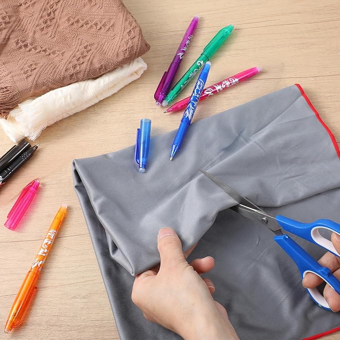 12pcs Heat Erasable Pens for Fabric, Fabric Marking Pens Fabrics Markers No - Image 5