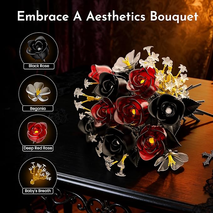 Rose Flower Bouquet Building Set - Image 6