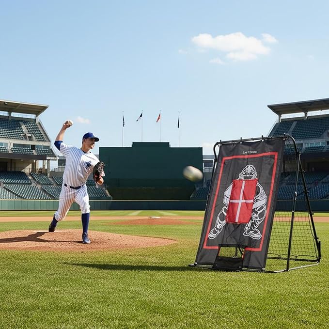 Garvee 2-in-1 Baseball Pitching and Rebounder Net, with Zone – Pitchback Trainer for Throwing, Fielding, and Practice Drills