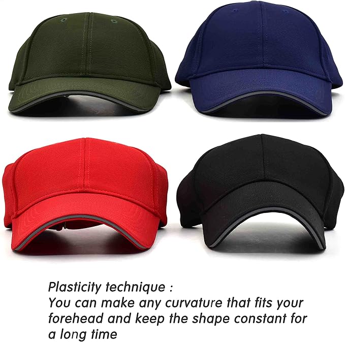 TSSGBL Men's Plain Baseball Hat - OSFM & XXL Big Head Fit，Adjustable Structured Ball Cap with Reflective Sandwich Brim