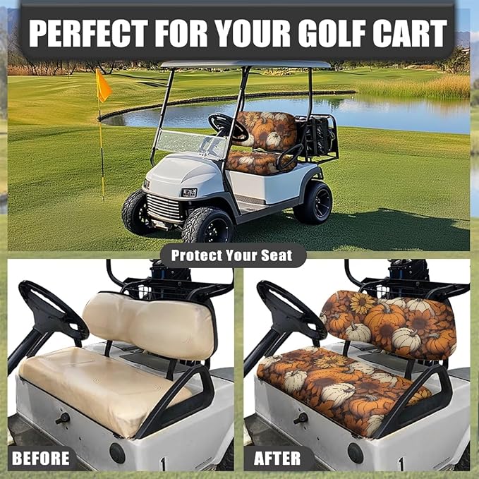 Yewatlles American Flag Deer Club Car Seat Covers, Golf Cart Seat Covers for Club Car Seat, Seat Cover with 2025 Fashion Printed Comfortable/Easy to Clean