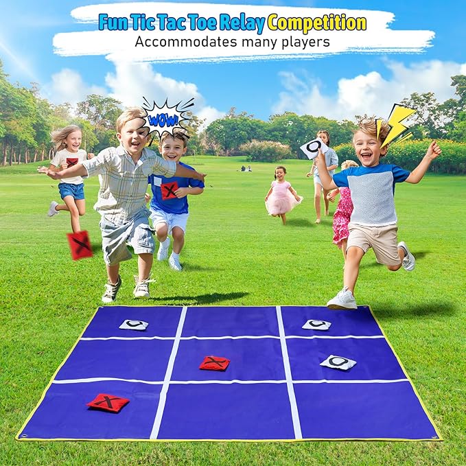 2-in-1 Outdoor Giant Tic Tac Toe Bean Bag Toss Games - Image 6