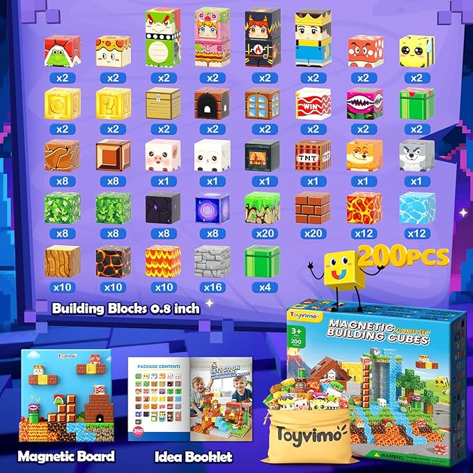 200PCS Magnetic Blocks Toys for Kids Ages 3-5 6-8 8-12 - Image 5
