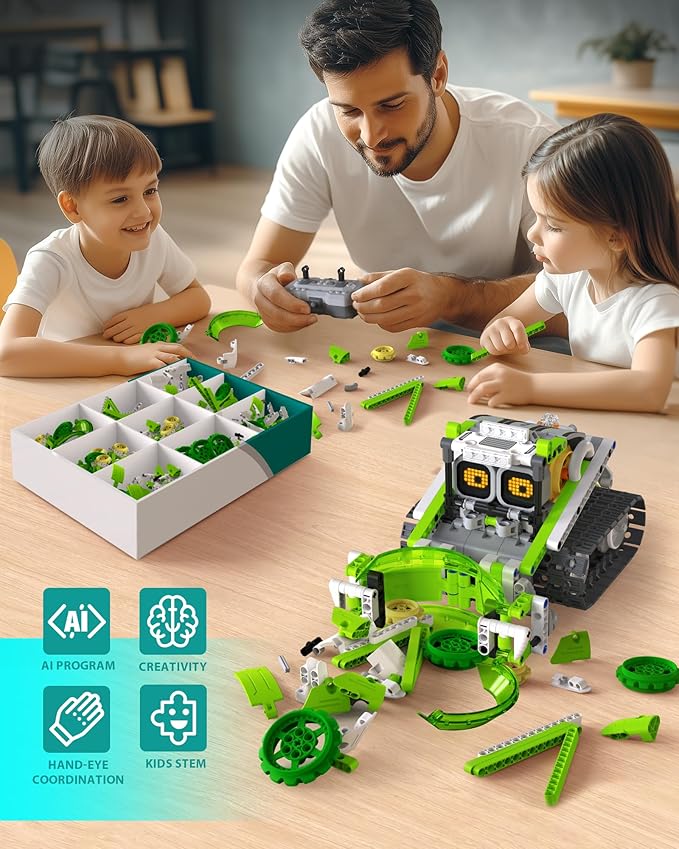 5in1 STEM AI Robot Toys Building Set, Coding Interactive Educational Christmas - Image 5