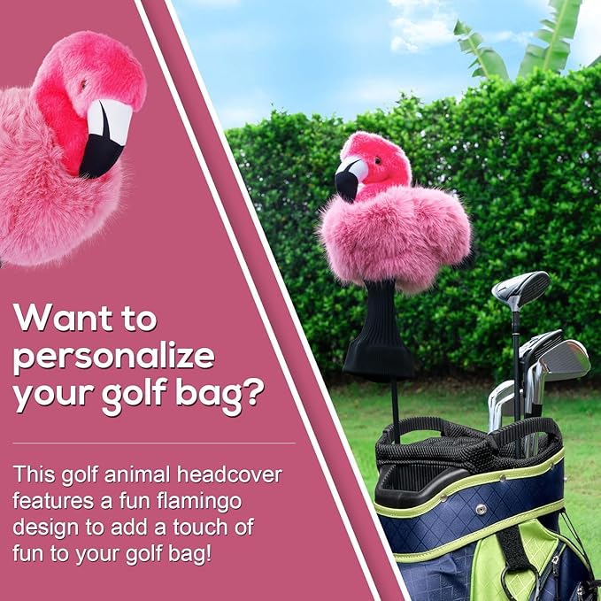 mytag Funny Golf Club Head Covers, Animal Plush Driver Headcover, Golf Headcover Fits Standard 460cc Driver Head