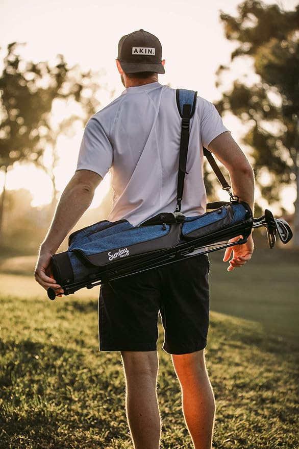 The Original Sunday Golf Loma Bag – Lightweight Golf Bag with Strap & Stand, Easy to Carry Pitch n Putt Stand Bag for Driving Range, Par 3 & Executive Courses, 31 Inches