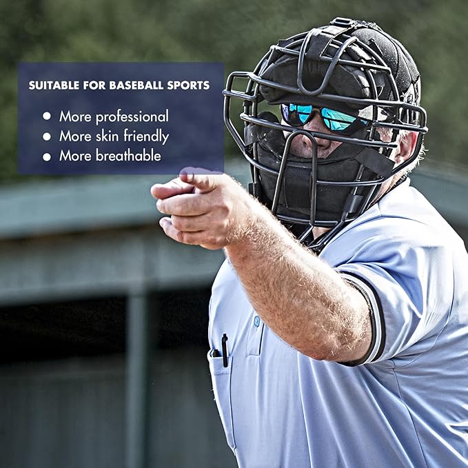 redgino Men's Baseball Softball Umpire Shirt Short Sleeve Polo Ref Jersey Referee Gear - Sized for Chest Protector