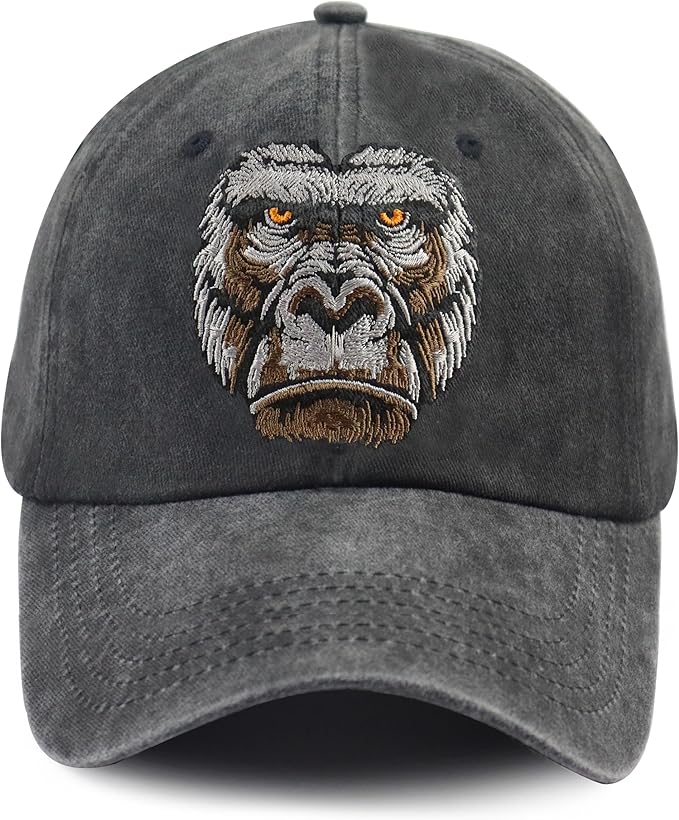 Unisex Adjustable Animal Hat for Men Women, Classic Cotton Wild Animals Embroidered Baseball Cap