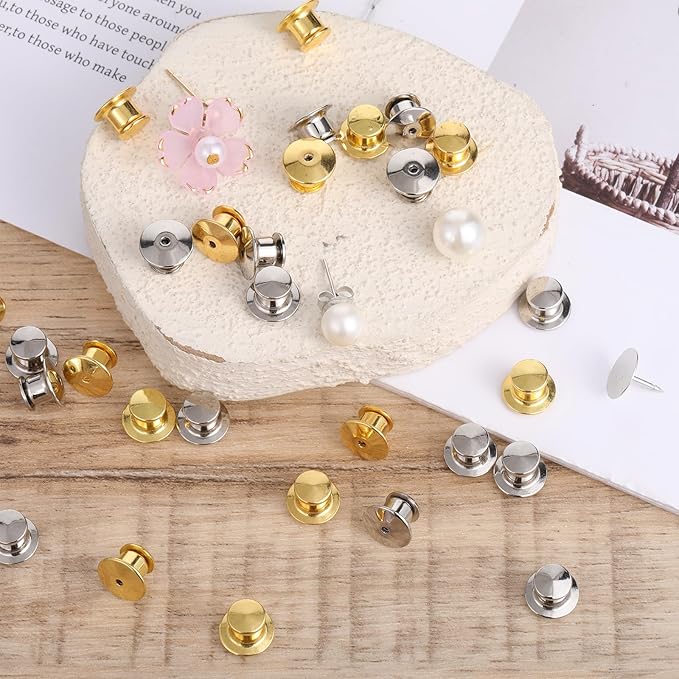 30 PCS Metal Locking Pin Backs for Enamel Pins, Pin Locks for Enamel Pins - Image 7