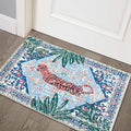 Tropical Jungle Rugs, 2x3 Faux Wool Botanical Boho Throw Rugs by Aldopein