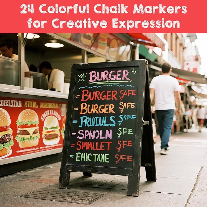 24-Color Liquid Chalk Markers Set, - Image 7