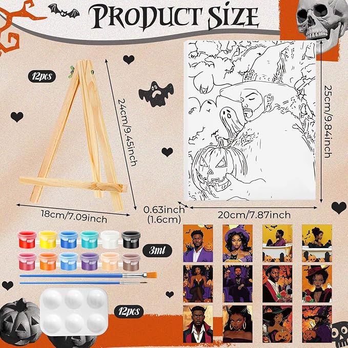 Zhanmai 12 Pack Pre Drawn Canvas - Image 2