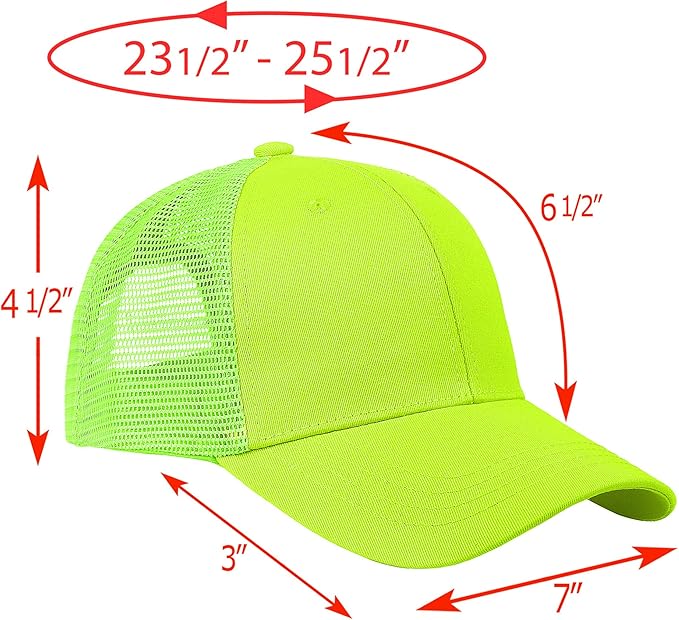 Falari Trucker Hat Baseball Cap Structured Plain Design 6 Panel, Adjustable Size