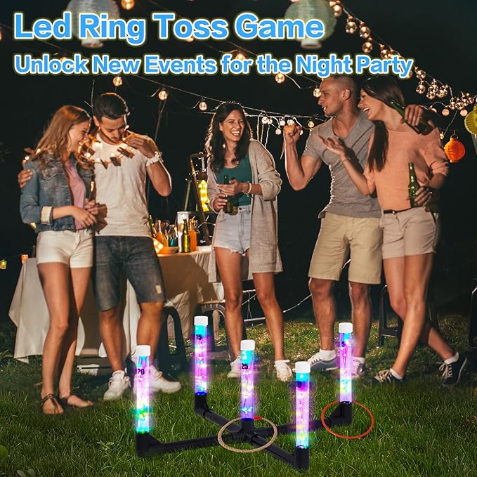 Outdoor Games Ring Toss Games Glow in Dark, Yard Games - Image 6