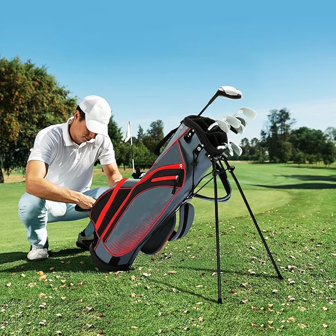 XDriveMax 8-Piece Right Hand Complete Golf Club Set for Men & Women: Wood, Hybrid, Irons, Putter & Bag - Beginner Friendly, High Distance & Accuracy