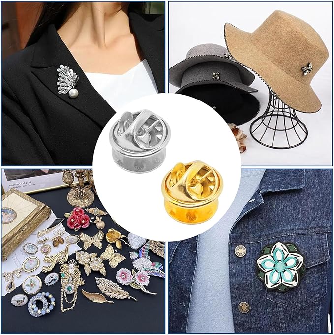 130 Set Pin Backs, Blank Pins Scatter Butterfly Clutch Pin Holder Enamel Pins - Image 7