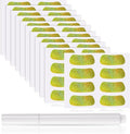Sumind 48 Pairs Eye Strips Sports Eye Stickers Breathable Strips with 1 White Pencil for Baseball Football Softball Fans on Game Day (Gold)