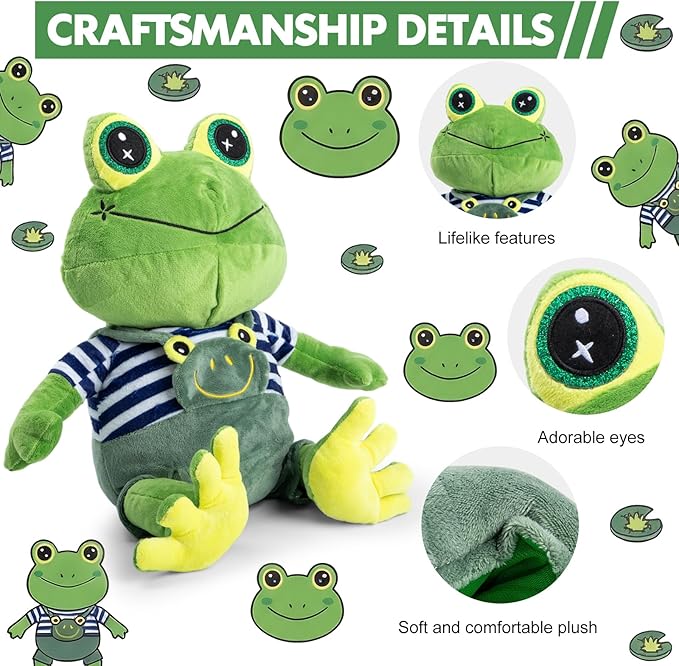 Animal Style Golf Driver Headcover, Green Frog Golf Club Head Covers for 1 Wood 460cc, 450cc fits for All Brand Gifts for Golfer