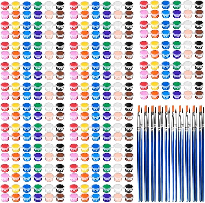 420 Pcs Washable Acrylic Paint for Kids Arts and Crafts, 30 Gouache Watercolor by DUA+MAIGA