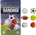 BioSwiss Bandages, Sports Balls Shaped Self Adhesive Bandage Set, Latex Free, Sterile Wound Care, 50 Count