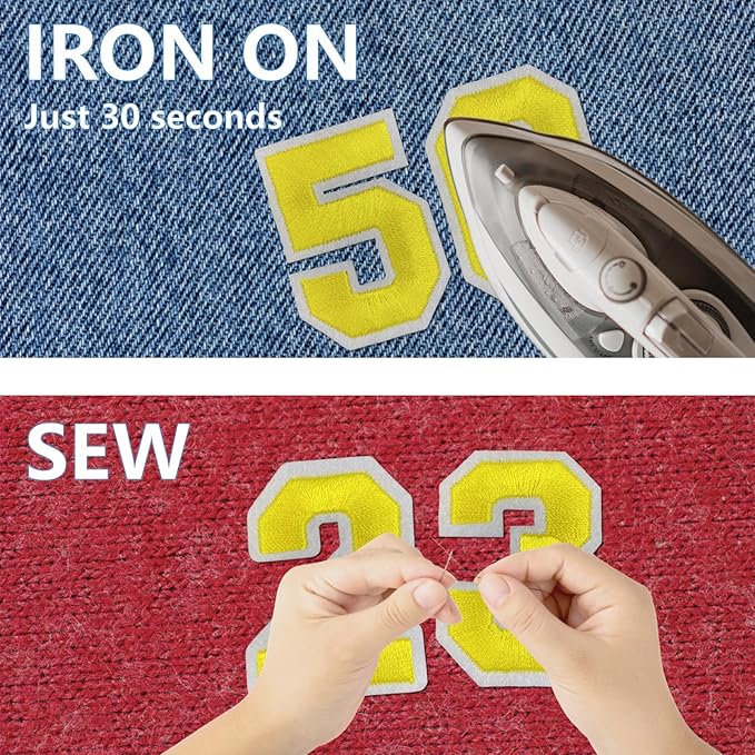 Number Iron On Patches, Numbers 0-9 Embroidery Applique Patch, DIY Decorative - Image 4