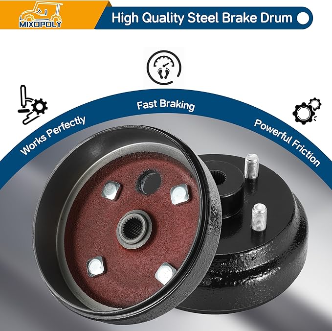 Golf Cart Brake Drum/Hub Assembly for EZGO