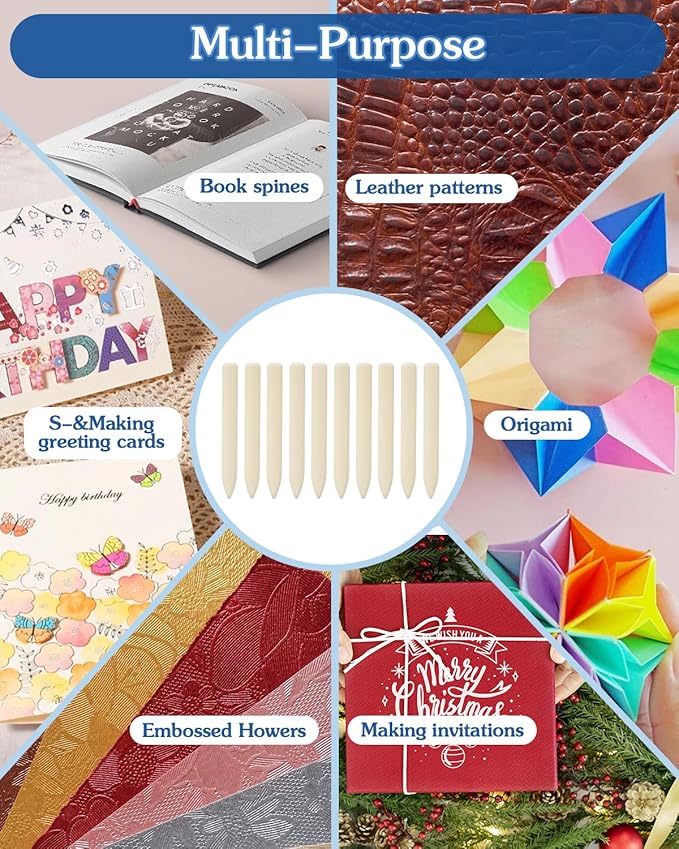 UCEC 20 Pack Premium Bone Folder Tool, Plastic Bone Folder Crafts Scoring - Image 4