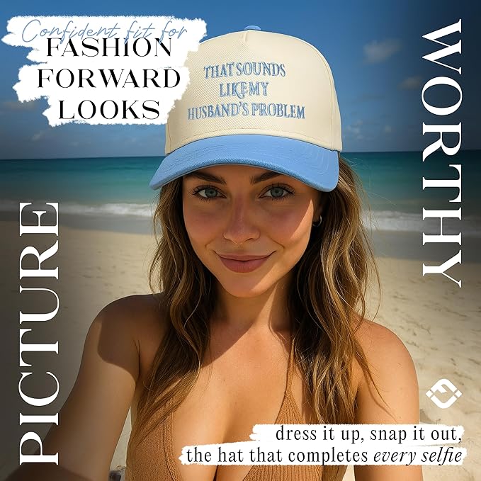 Funky Junque Trucker Hat Women Men 2-Tone Baseball Cap – Vintage Western Style Embroidered Snapback, Premium Cotton Blend