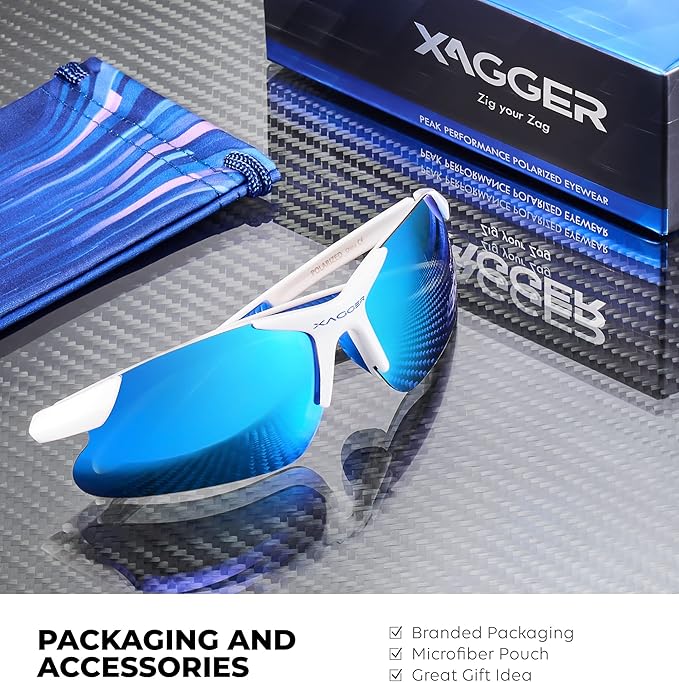 Xagger Kids Youth Polarized Sports Sunglasses for Boys Girls Baseball Softball Glasses TR90 Frame