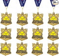 Ecation Medals with Neck Ribbons Soccer Awards Medals Baseball Team Awards Softball T-Ball Flag Football Trophy for Kids Sports Competitions Celebration Gift