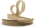CT CRAFT LLC Burlap Fabric Wired Ribbon 3/4" x 20 Yards Natural Color by CTCRAFTLLC