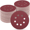 100 PCS 5 Inch Sanding Discs 240 Grit, Round Hook and Loop Sandpaper by POTUINOM