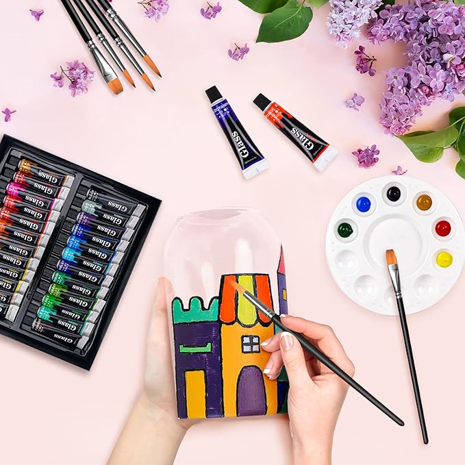 Colorful Stain Glass Paint Set - Image 6