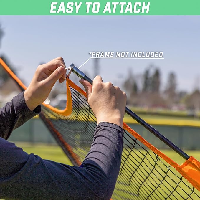 GoSports Replacement 7 x 7 ft Baseball Net - NET ONLY - Frame NOT Included - Choose Your Color