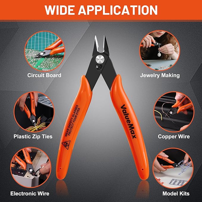 ValueMax Flush Cutters 6 Pack, Small Diagonal Cutters - Image 3