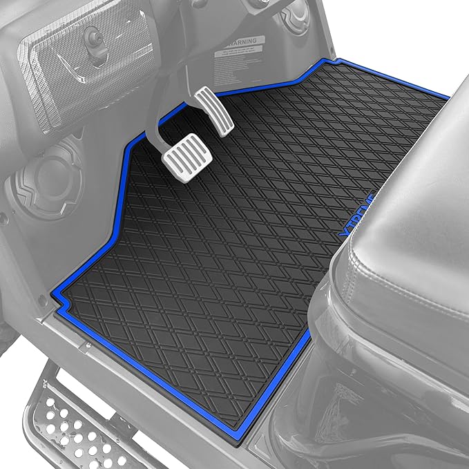 Xtreme MATS Evolution D5 Golf Cart Floor Mat Set - Rubber Double Diamond Design - Fits DMAX, D5, 2+2, 4F, 6F, Including Evolution Maverick and Ranger Trims