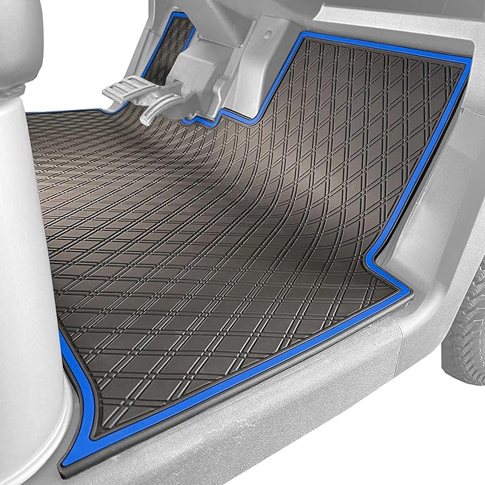 Golf Cart Floor Mat for E-Z-GO RXV (2024+) & Valor (2024+), All Trim Levels by Xtreme MATS Golf (Blue Trim)