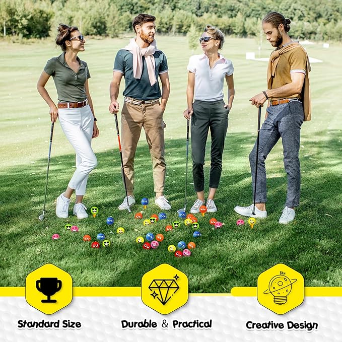 MiniInflat 18 Pcs Funny Golf Balls Gifts Set 12 Humor Golf Balls and 6 Tees for Men Women Coworkers Employees Golfers Birthday Retirement