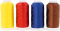 Mandala Crafts Brown Navy Blue Yellow Red Heavy Duty Thread by MandalaCrafts