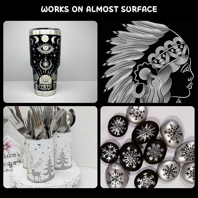 SFAIH Acrylic Silver Paint Pens - Image 3